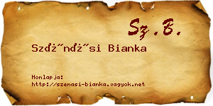 Szénási Bianka névjegykártya