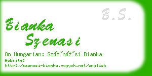 bianka szenasi business card